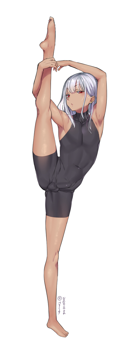This is a pixiv picture whose title is ぴっちりI字バランス.