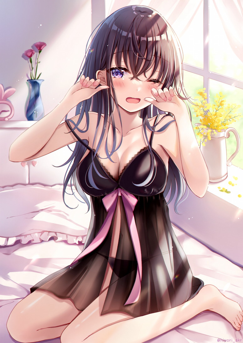 This is a pixiv picture whose title is 「ふあぁ…おはよぉ」.
