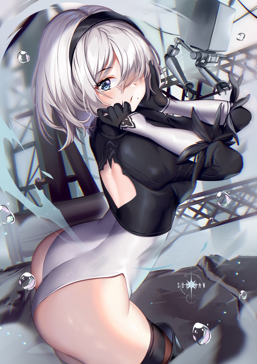 This is a pixiv picture whose title is Nier: Automata - 2B.