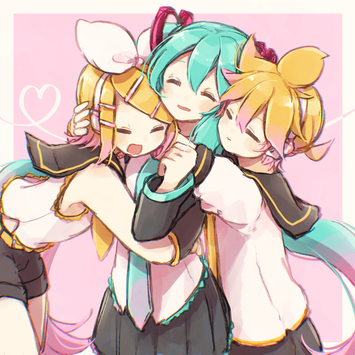This is a pixiv picture whose title is 大好きのぎゅう！💓.