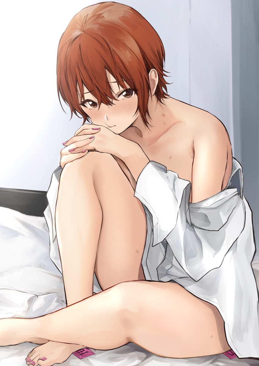 This is a pixiv picture whose title is 寝れなかった….