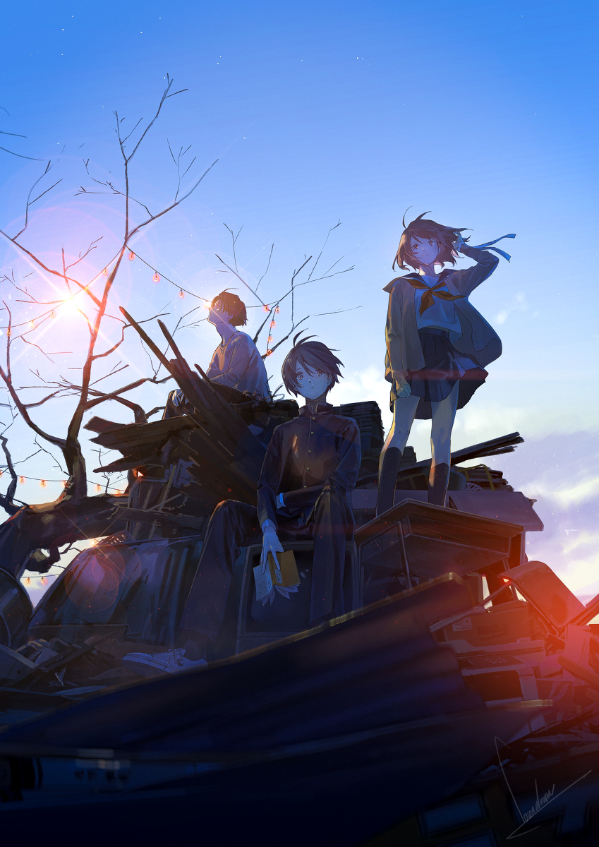 This is a pixiv picture whose title is さよなら世界の終わり.