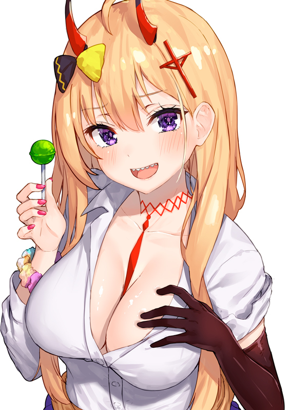 This is a pixiv picture whose title is 胸部装甲で挑発してくる熊野さん.