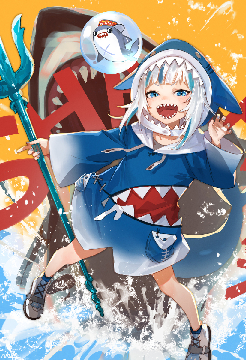 This is a pixiv picture whose title is サメデス.