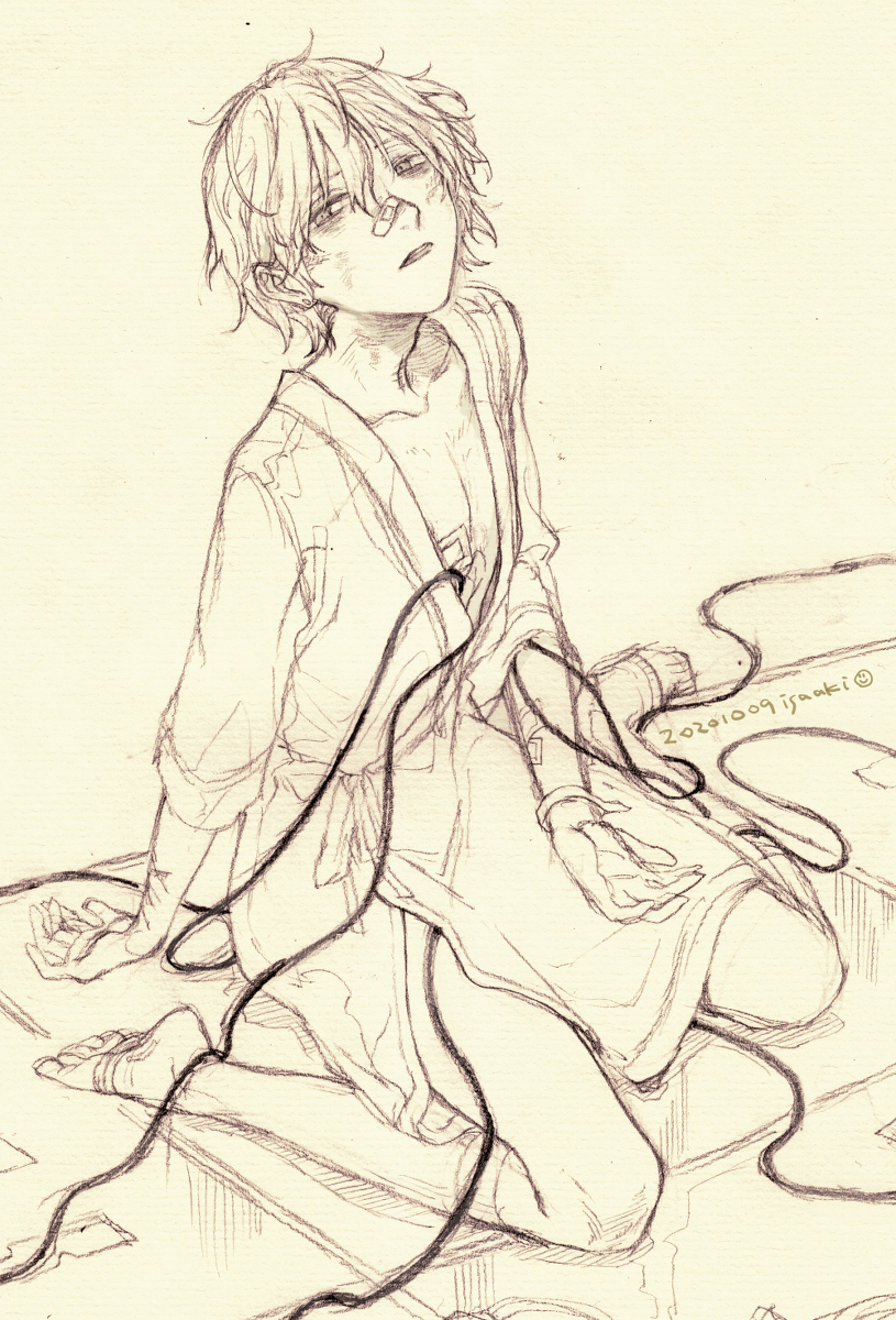 This is a pixiv picture whose title is りょなけっとに出す原画.