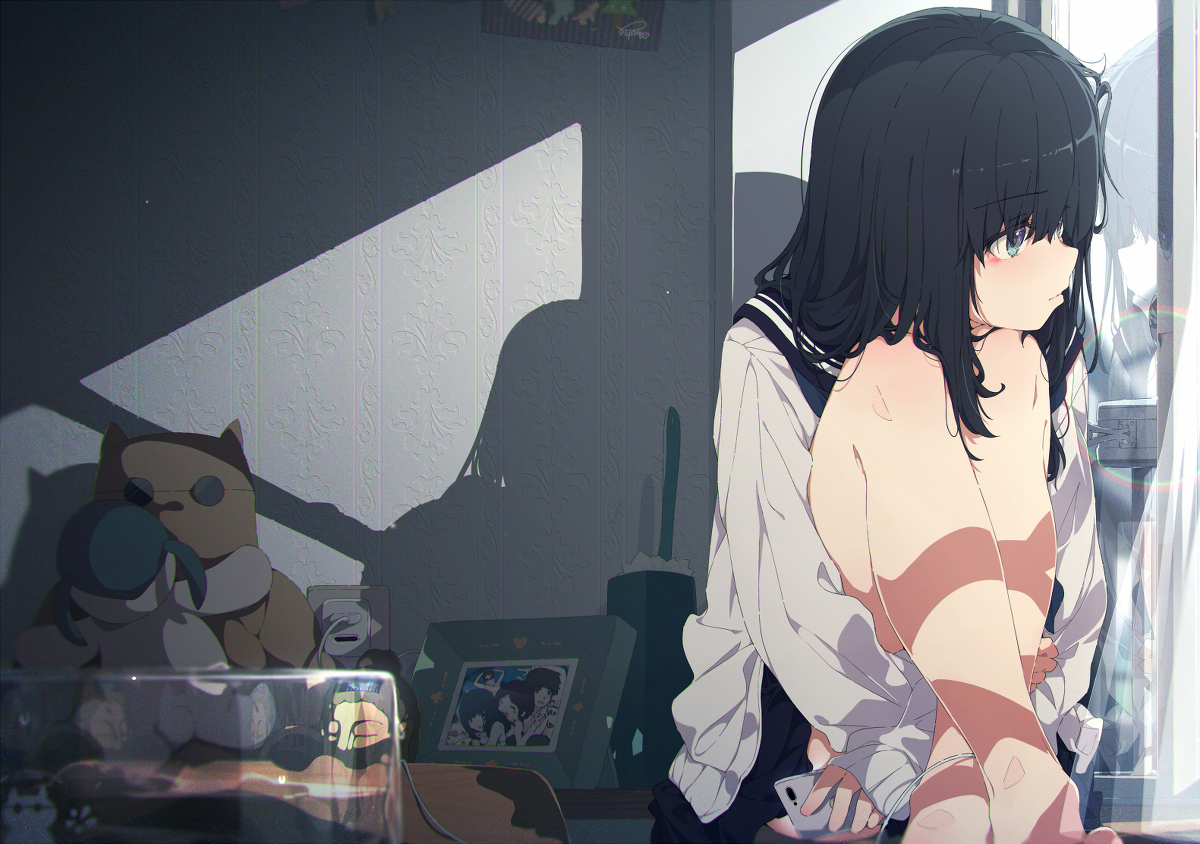 This is a pixiv picture whose title is 曇のち.