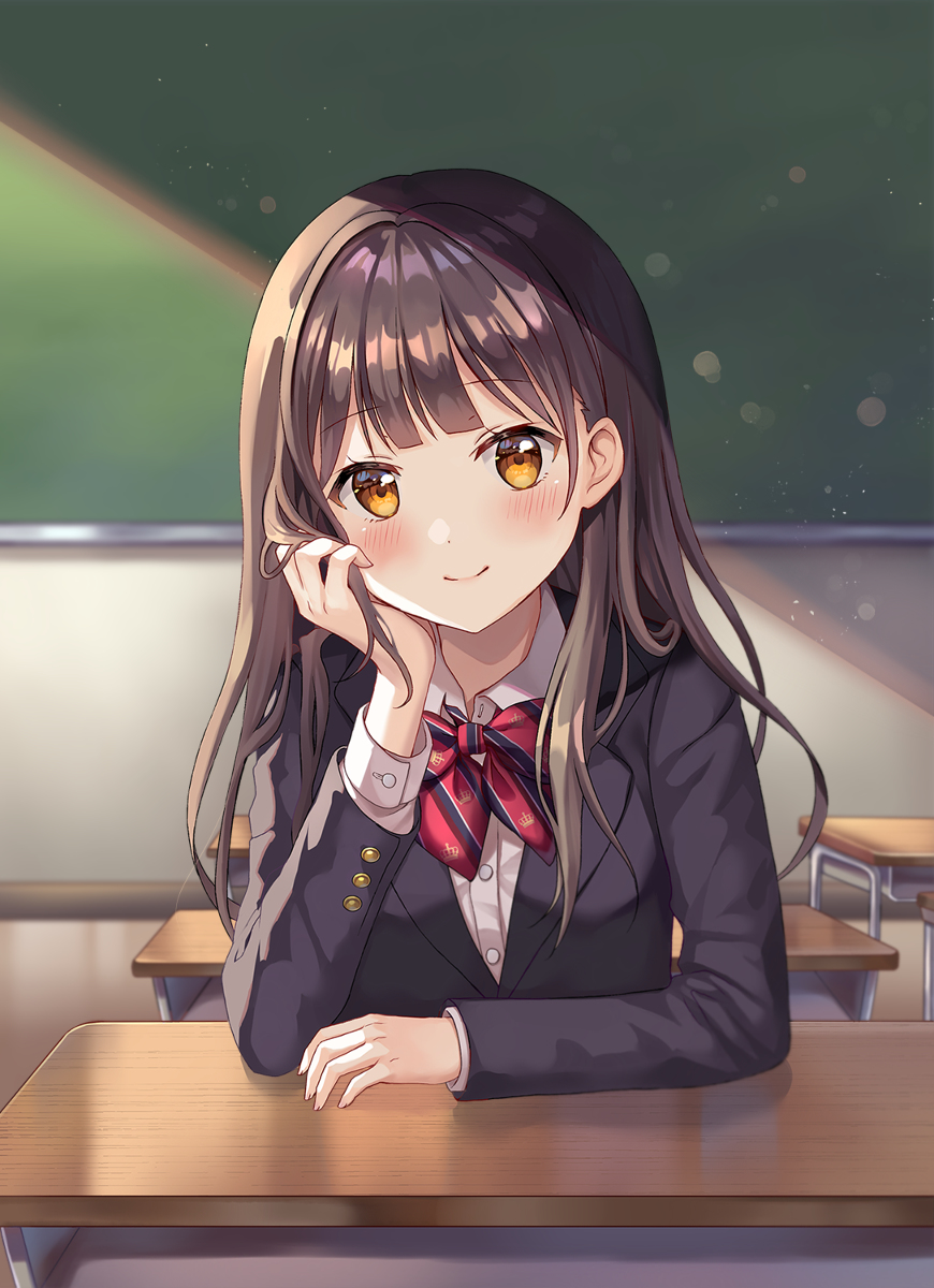 This is a pixiv picture whose title is 放課後の教室.