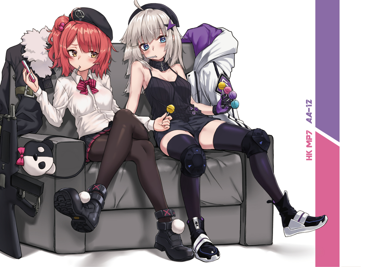 This is a pixiv picture whose title is AA12&MP7.