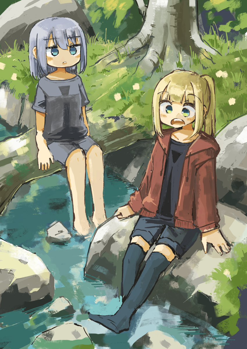 This is a pixiv picture whose title is 川.