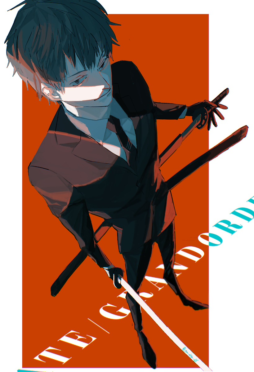 This is a pixiv picture whose title is 斎藤一.