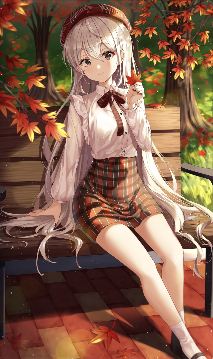 This is a pixiv picture whose title is 紅葉.