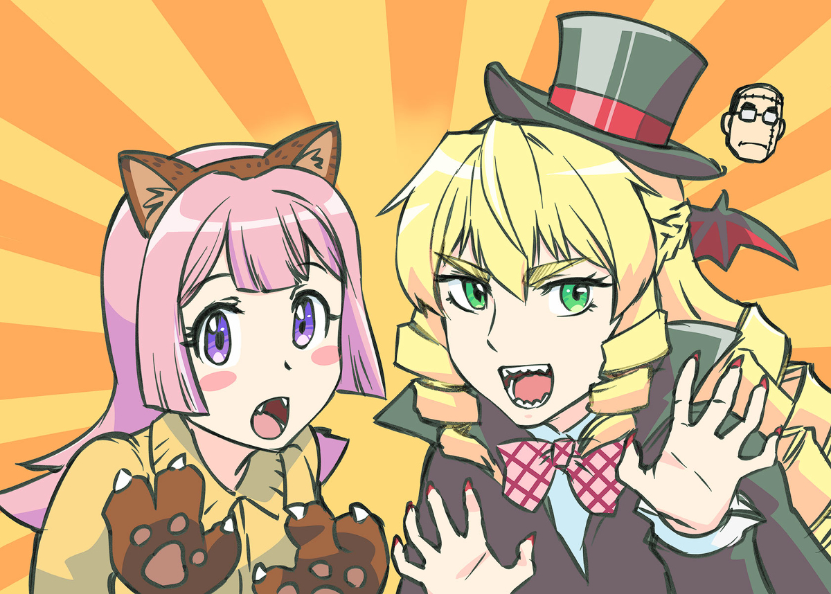 This is a pixiv picture whose title is わたくしたち怪物三人組よ.