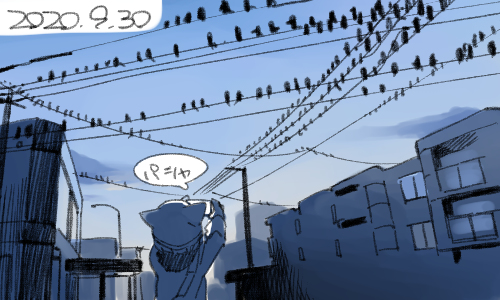 This is a pixiv picture whose title is 2020年9月の絵日記とまとめ.