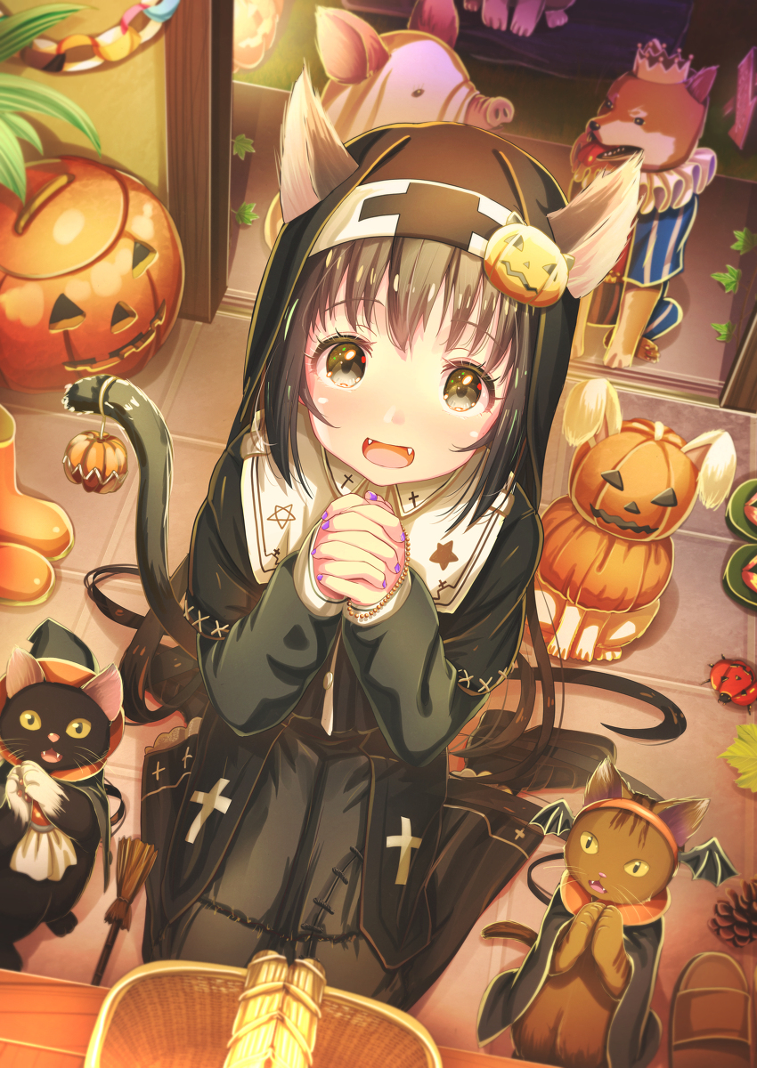 This is a pixiv picture whose title is かごいっぱいのお菓子をください。.