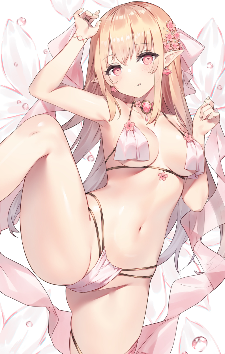 This is a pixiv picture whose title is 踊りエルフ.