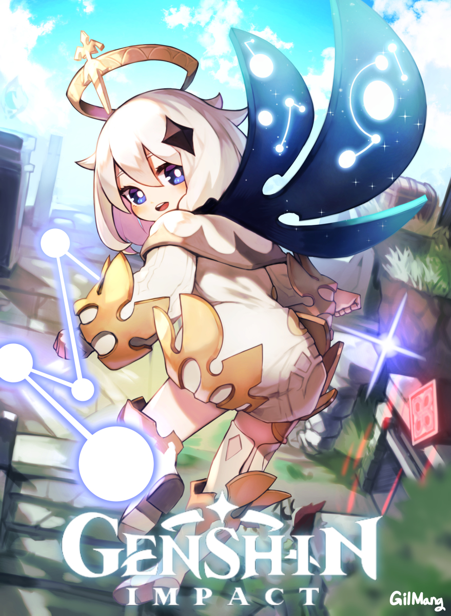 This is a pixiv picture whose title is paimon.