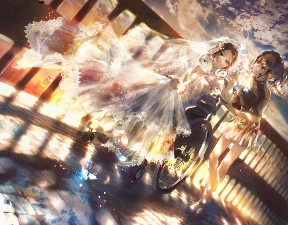 This is a pixiv picture whose title is ふたりぼっち.