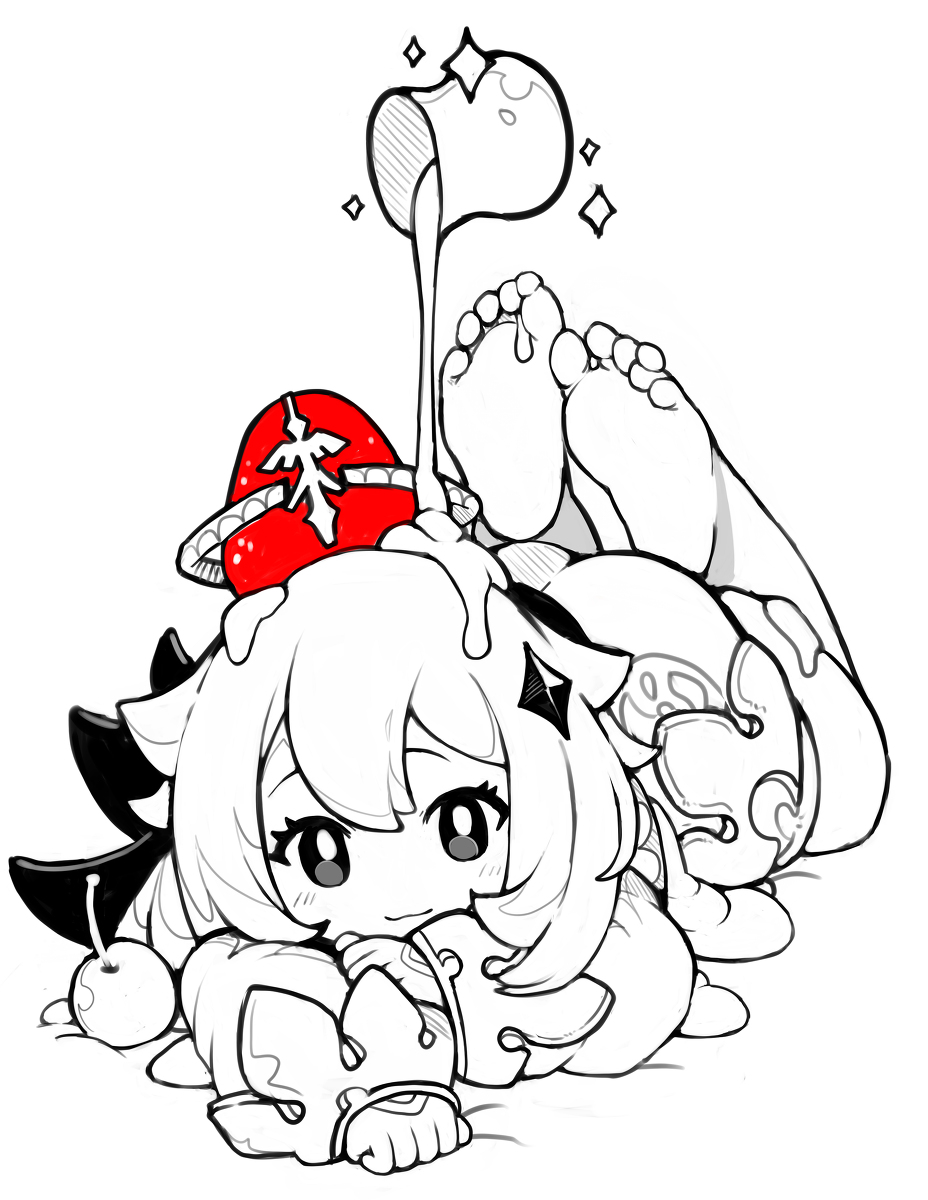 This is a pixiv picture whose title is 派蒙蛋糕.