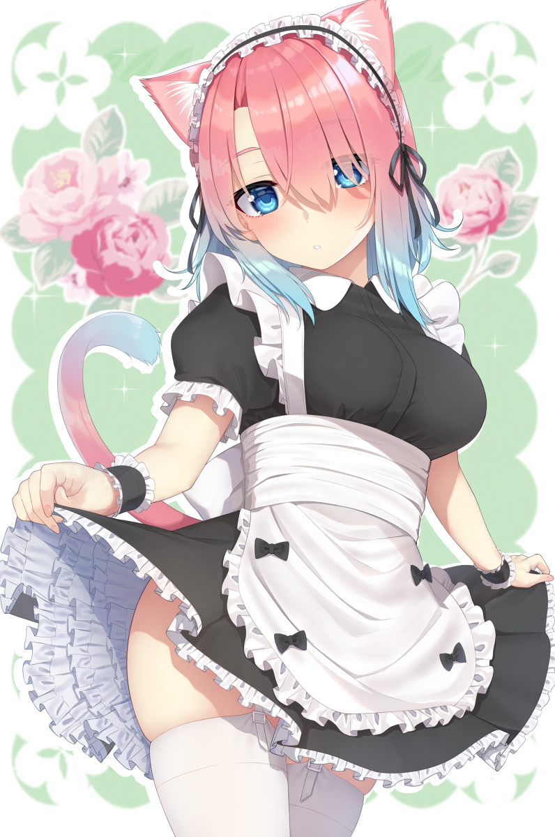 This is a pixiv picture whose title is メイドみるくちゃん.