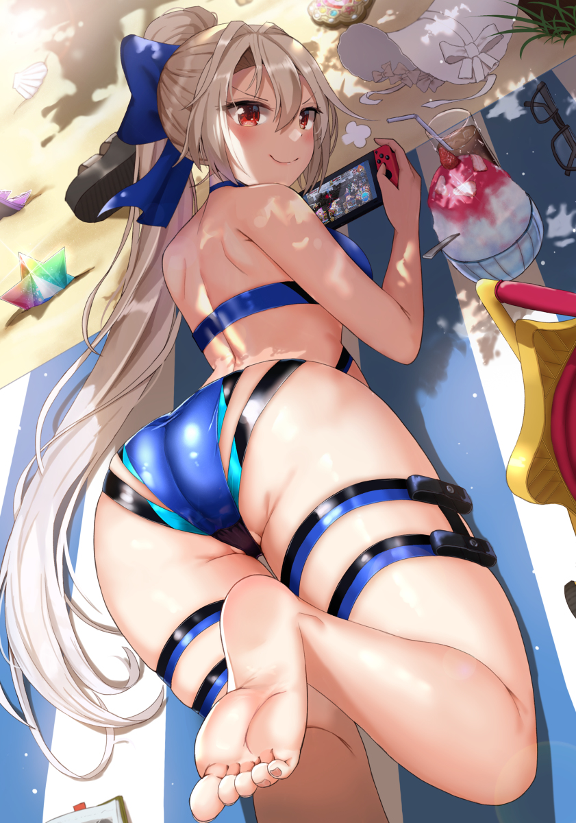 This is a pixiv picture whose title is 水着巴御前.