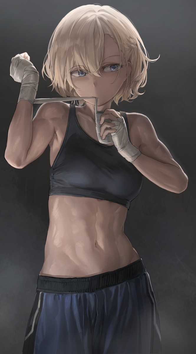 This is a pixiv picture whose title is BOXER.