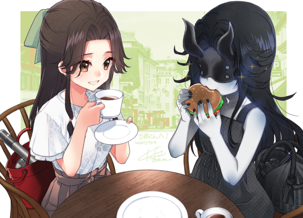 This is a pixiv picture whose title is 「Skebリクエスト」神通＆軽巡棲姫.