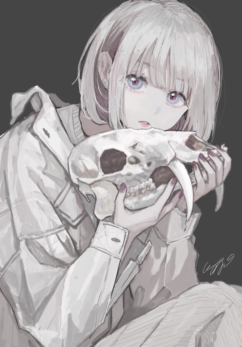 This is a pixiv picture whose title is 白.