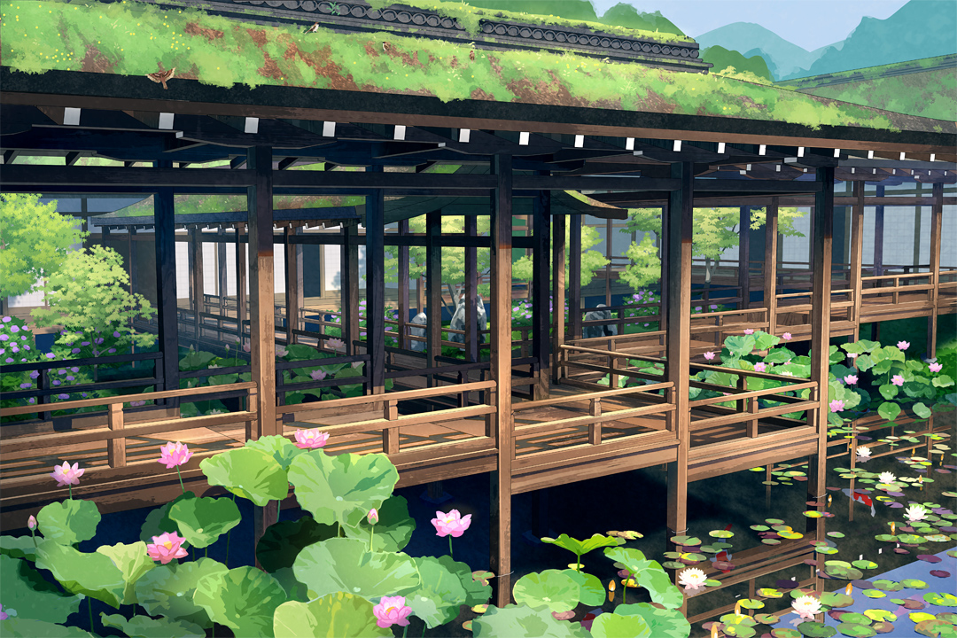 This is a pixiv picture whose title is 蓮.