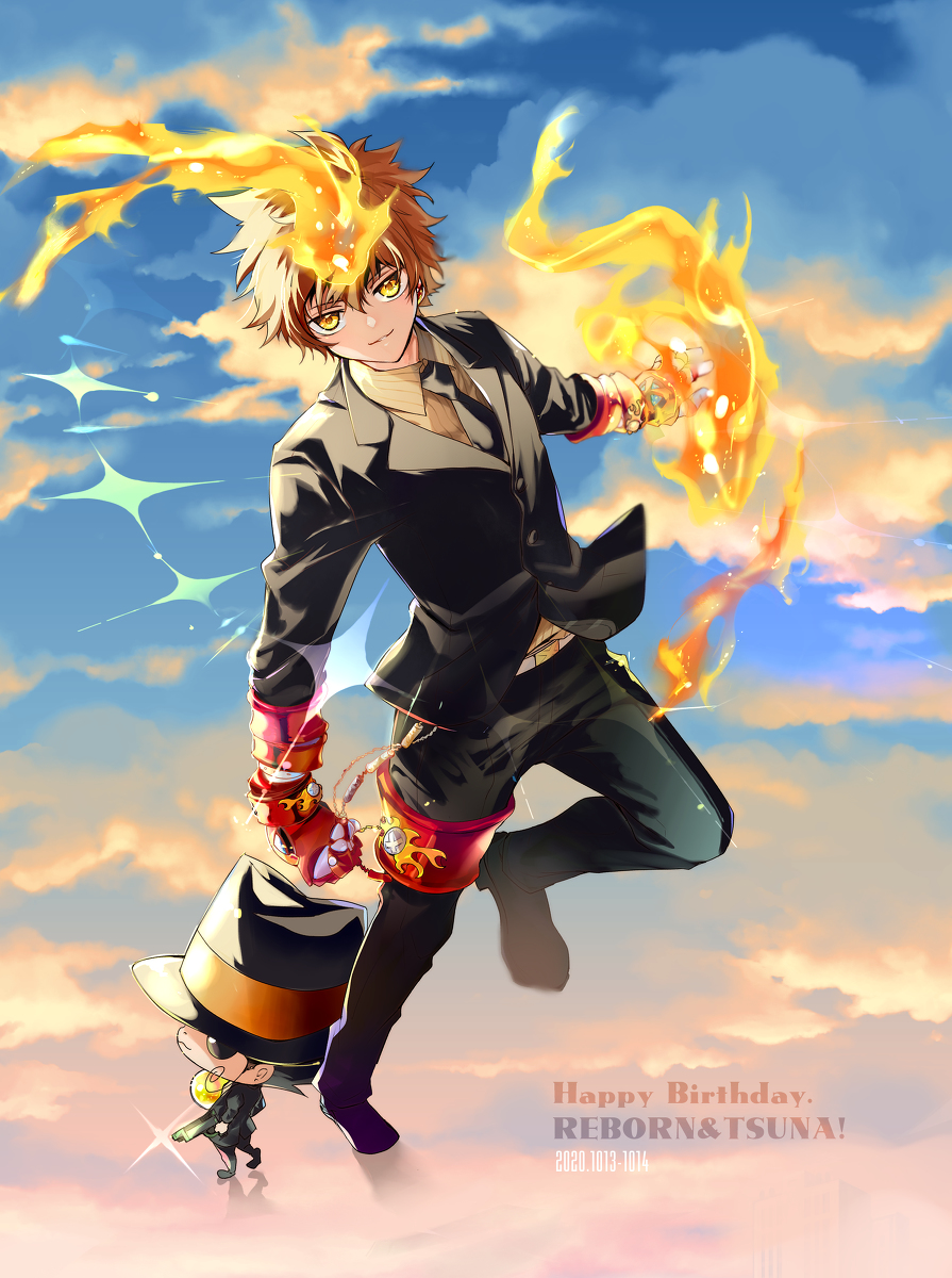 This is a pixiv picture whose title is REBORN＋TSUNA*2020.