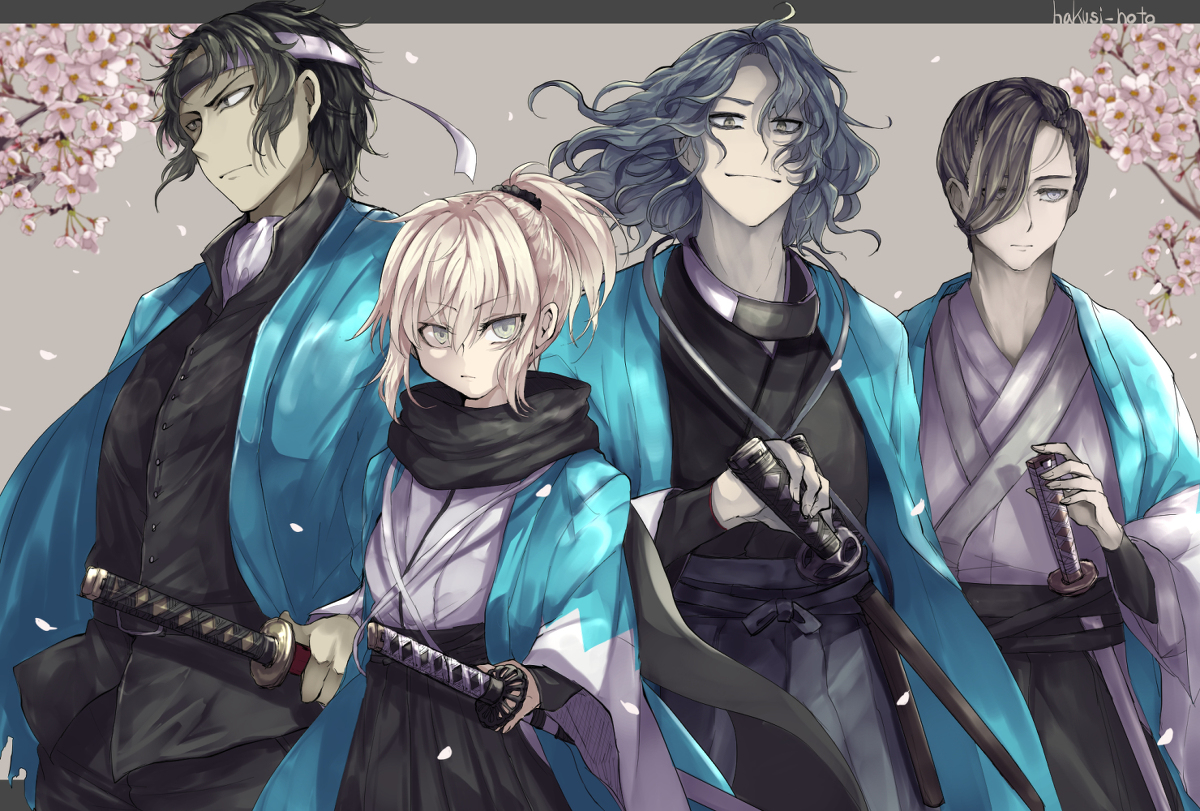 This is a pixiv picture whose title is 新選組.
