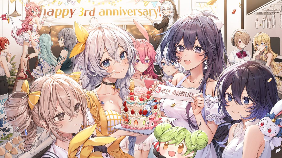 This is a pixiv picture whose title is 崩壞3rd 3周年🎉.