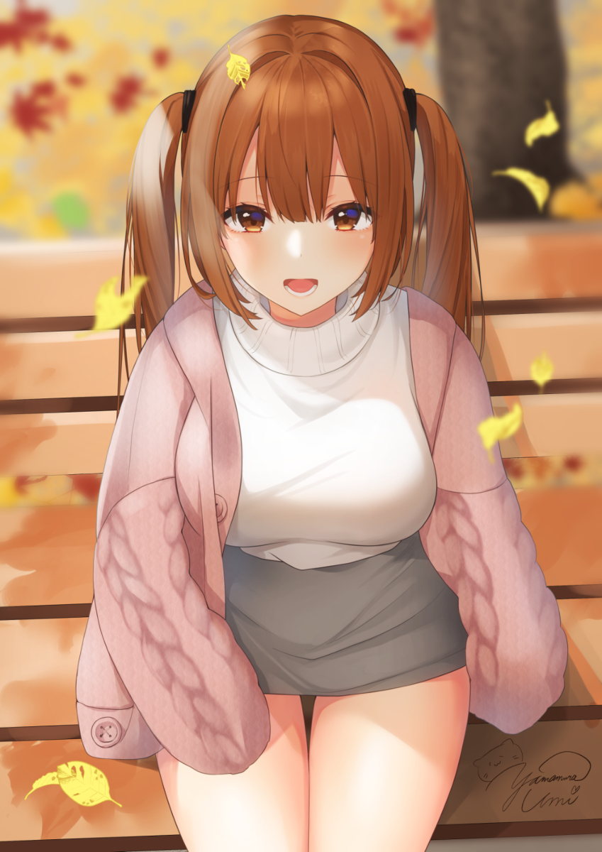 This is a pixiv picture whose title is 茶髪女の子.