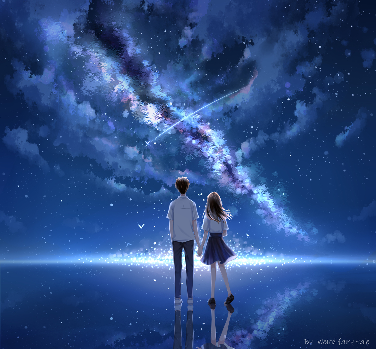 This is a pixiv picture whose title is 苍蓝.