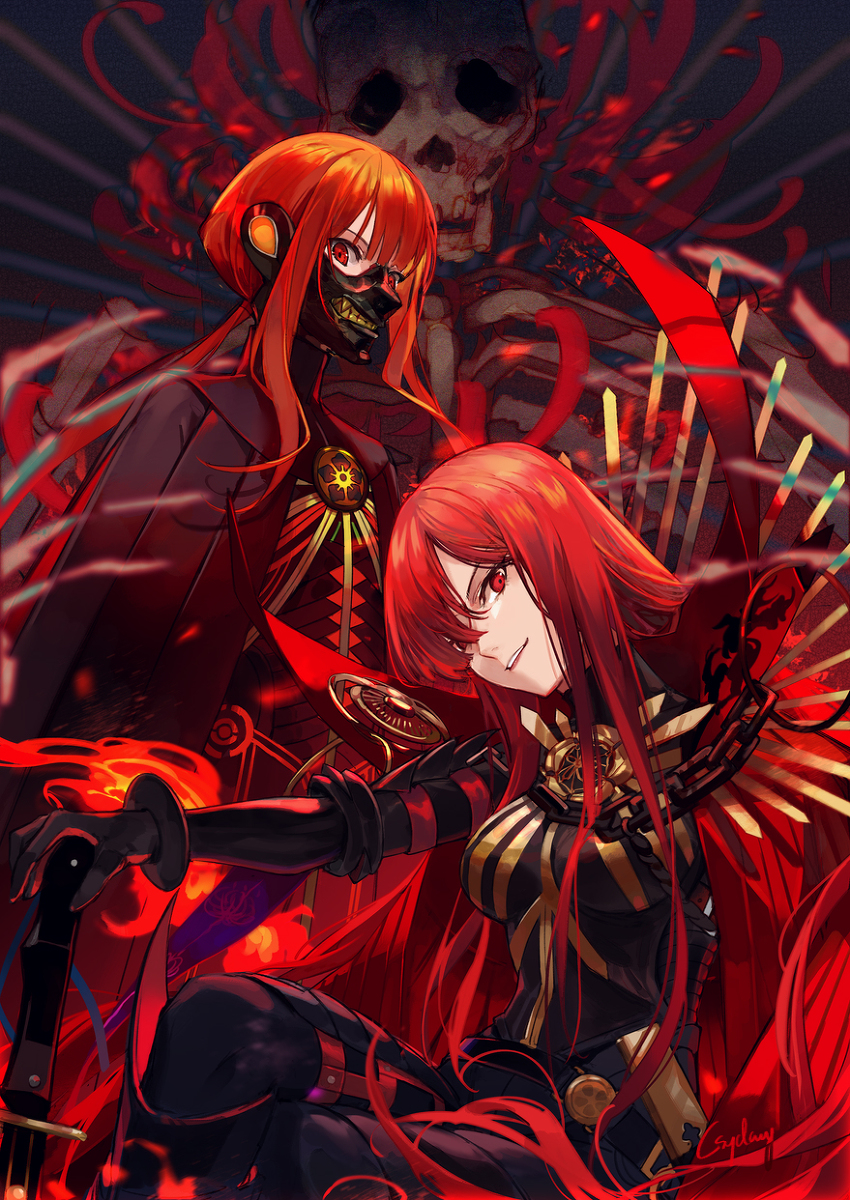This is a pixiv picture whose title is 魔.