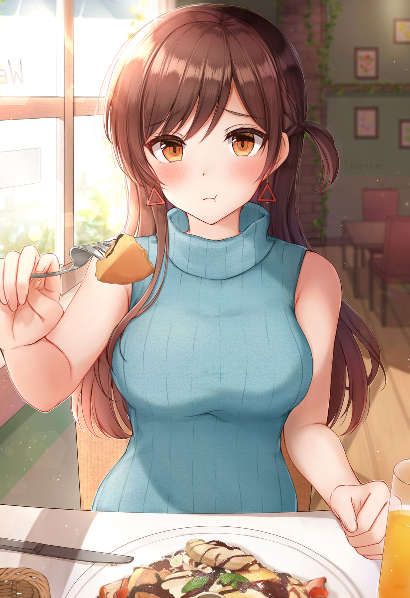 This is a pixiv picture whose title is 『はい、あーん…///』.