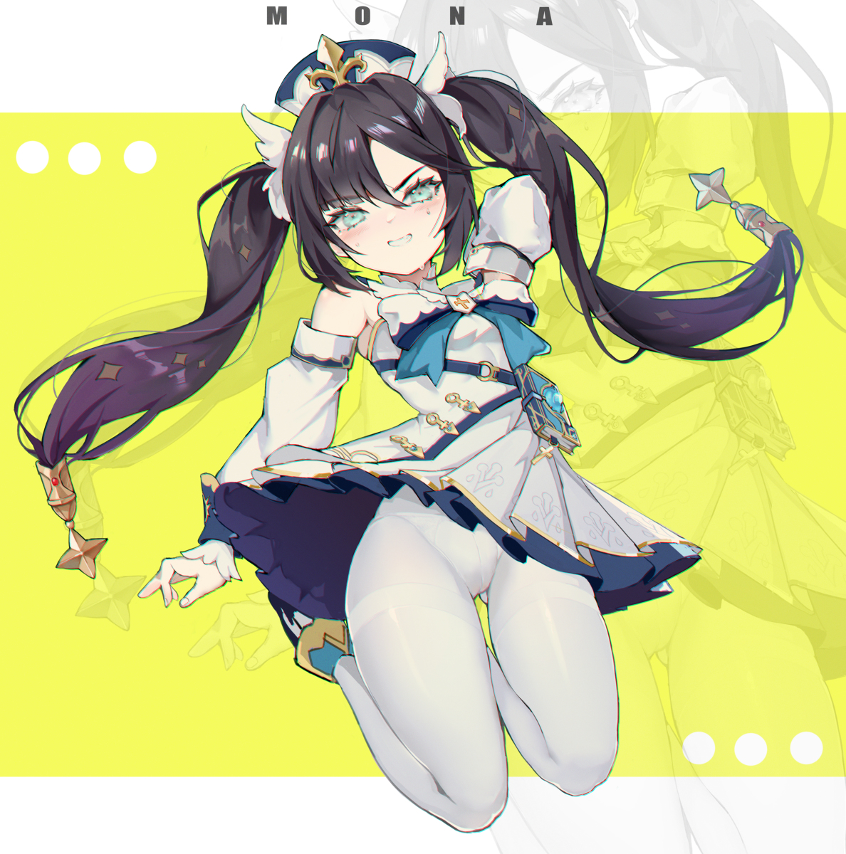 This is a pixiv picture whose title is mona.