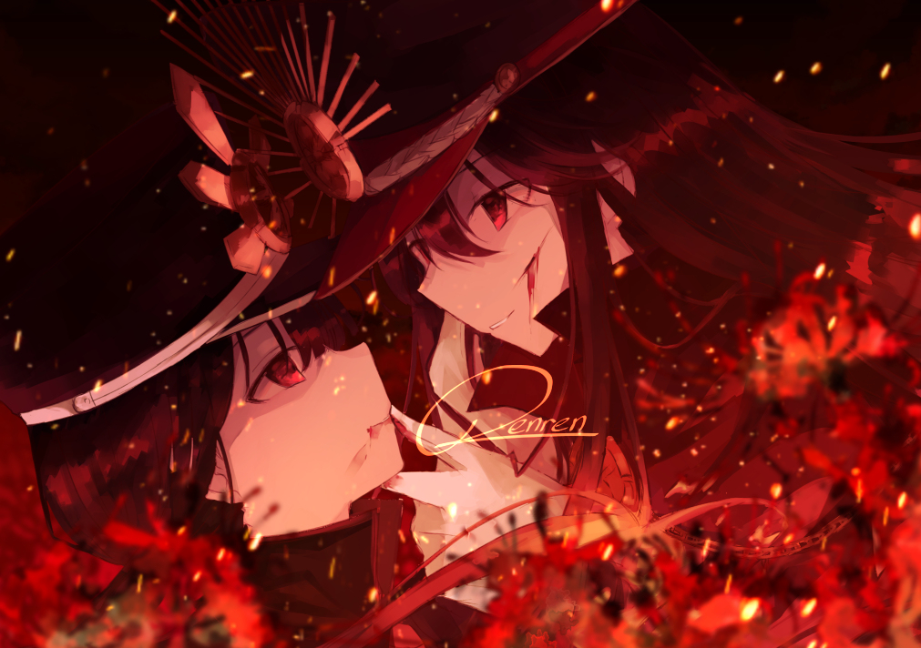 This is a pixiv picture whose title is 織田姉弟.