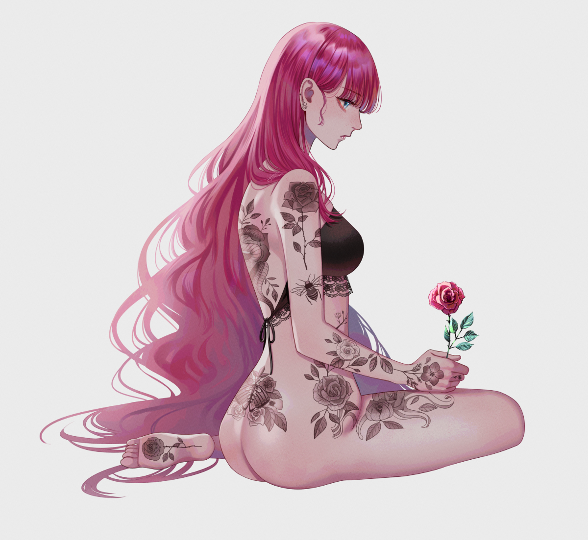 This is a pixiv picture whose title is 生け花.