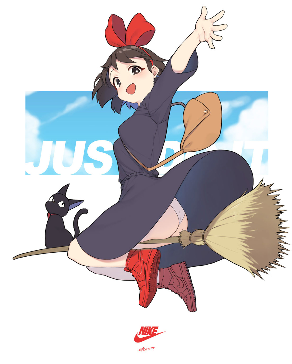 This is a pixiv picture whose title is 魔女 & AIR JORDAN1.