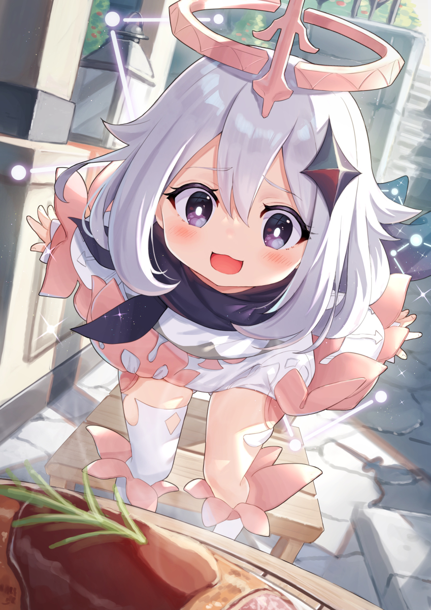 This is a pixiv picture whose title is 「ニンジンとお肉のハニーソテ～♡」.