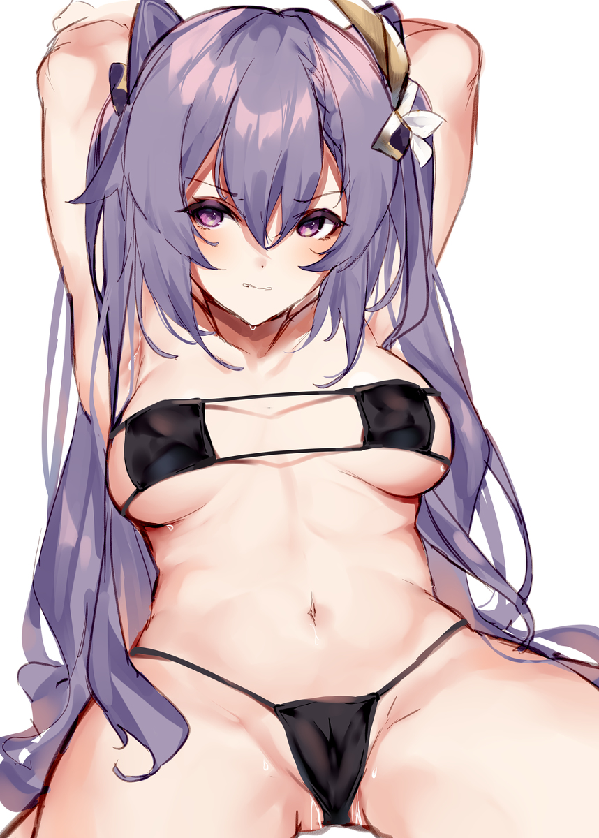 This is a pixiv picture whose title is 刻晴.