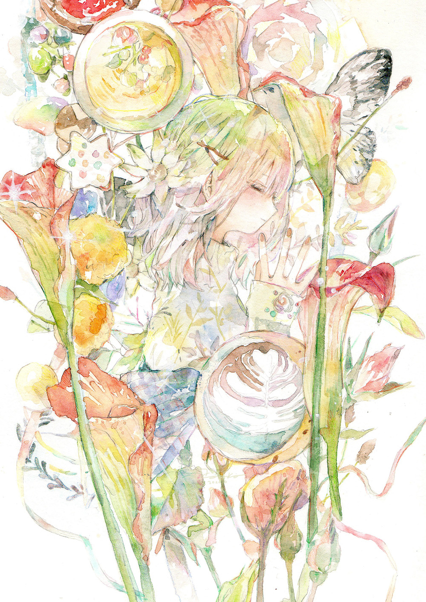 This is a pixiv picture whose title is flower call.