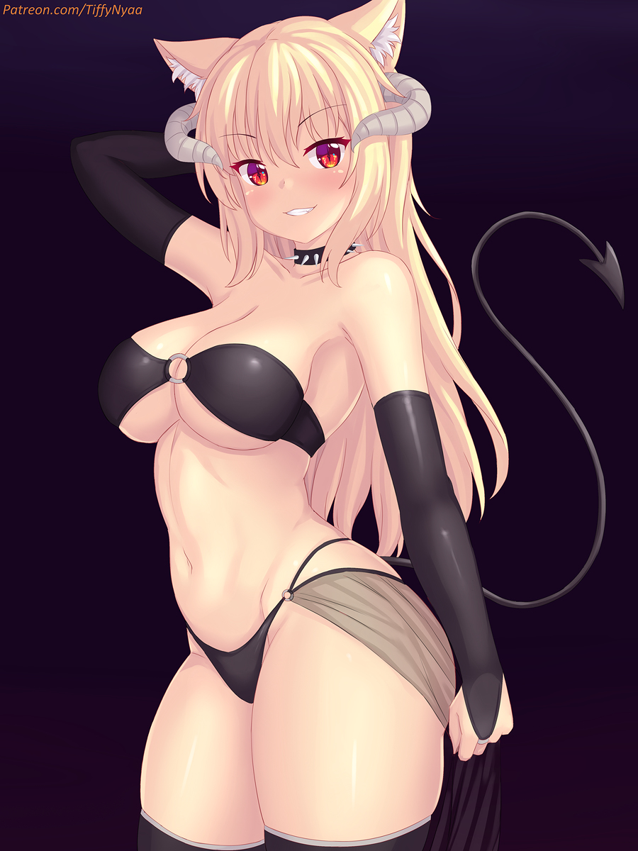 This is a pixiv picture whose title is Neko Succubus Tiffy!! ~~.