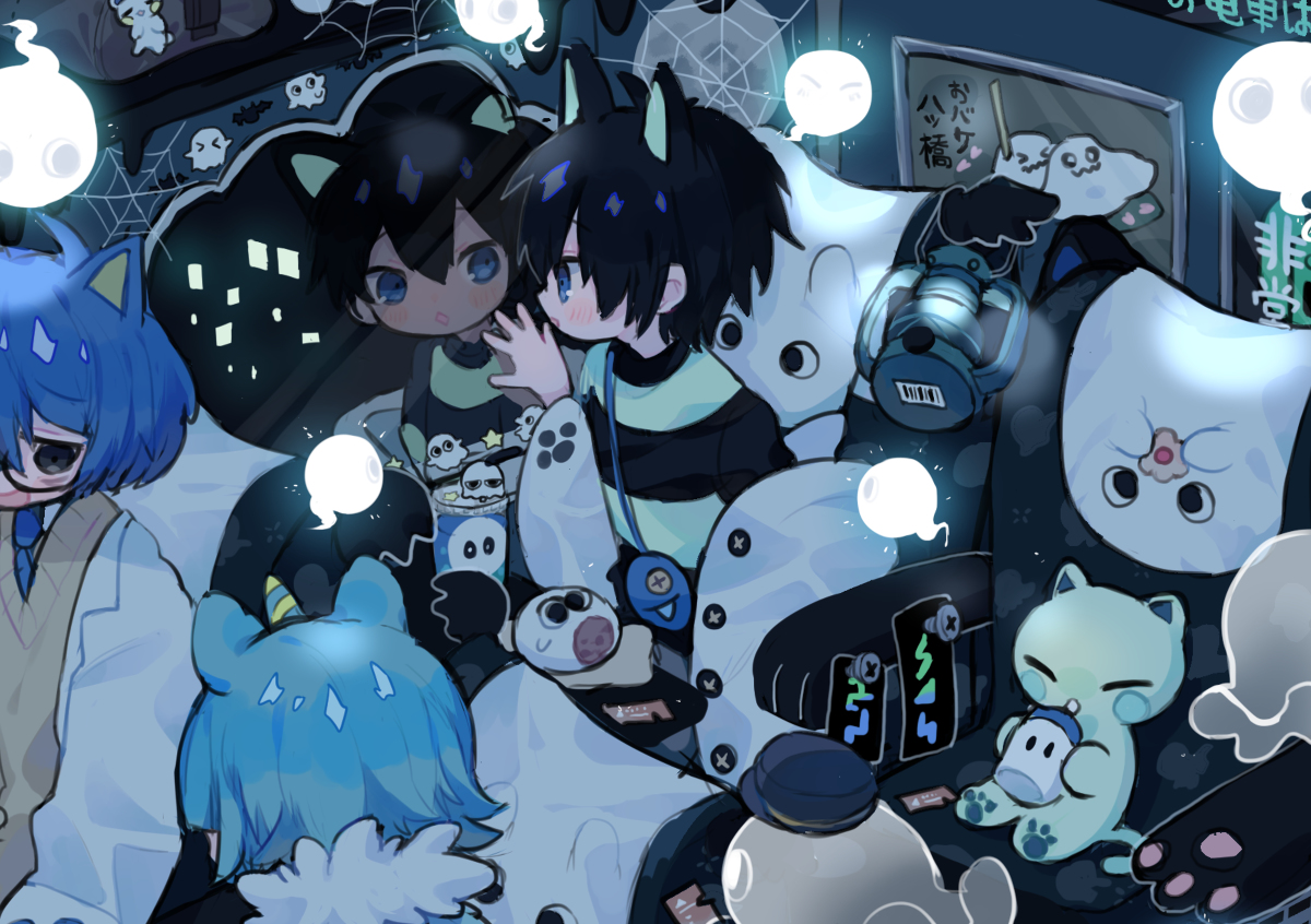 This is a pixiv picture whose title is つぎは〜おばけまち〜.