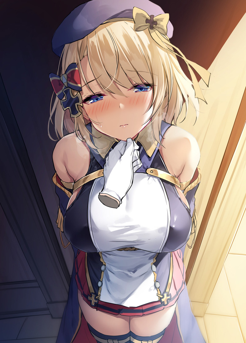 This is a pixiv picture whose title is ニーミちゃんを夜にお誘いする時の必殺技.