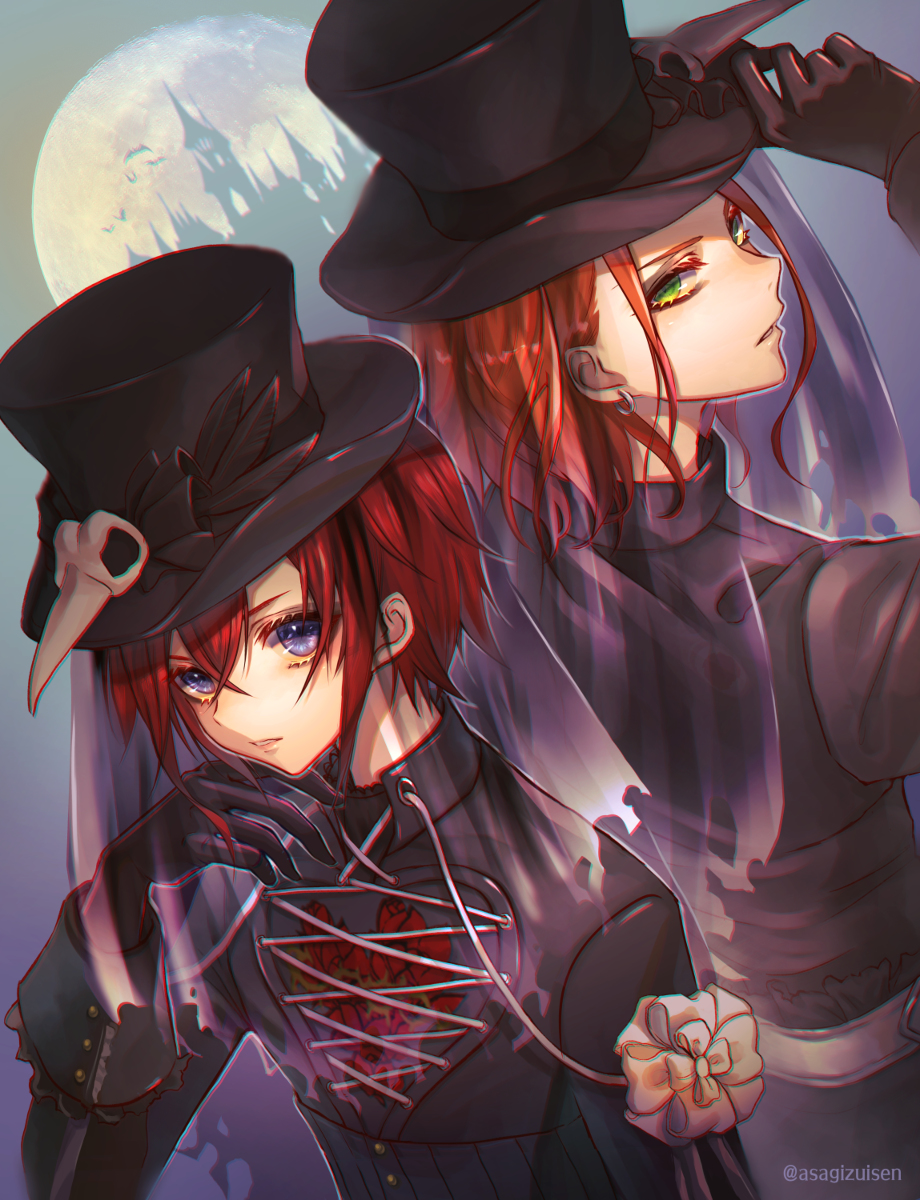 This is a pixiv picture whose title is ハロウィンリドル&ケイト.