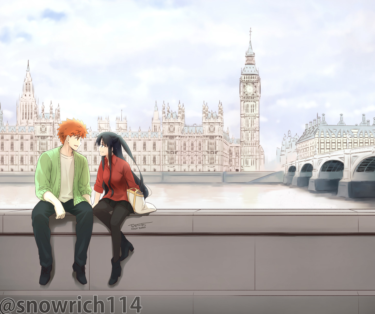 This is a pixiv picture whose title is 士凛。時計塔.