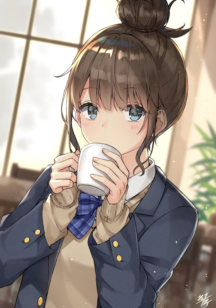 This is a pixiv picture whose title is Cafe.