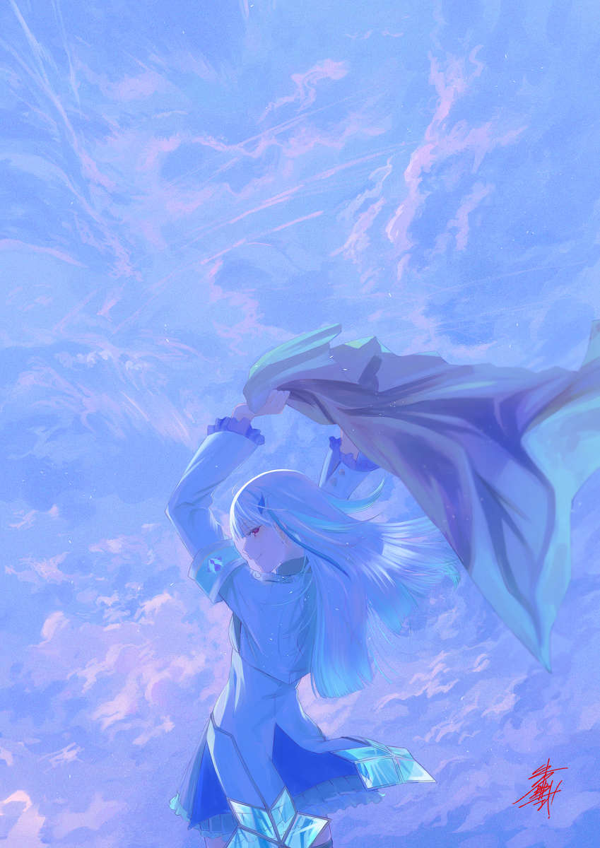 This is a pixiv picture whose title is リゼ・ヘルエスタ　空色.