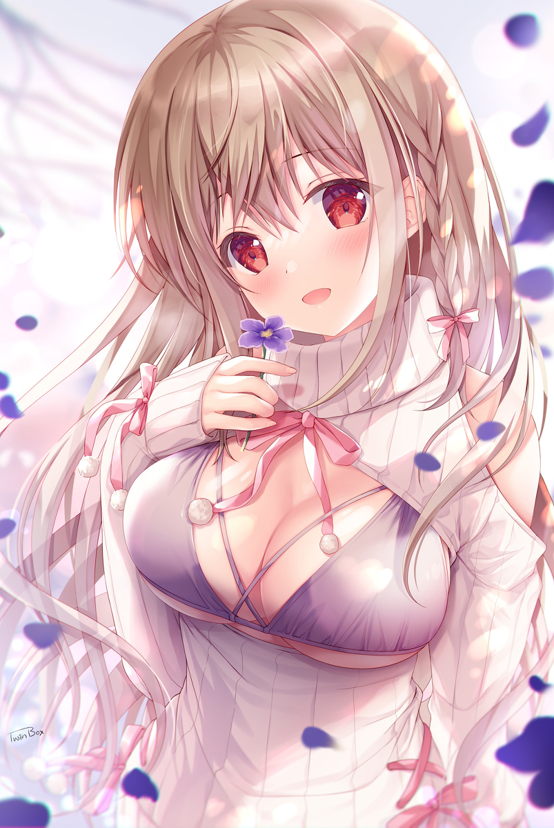 This is a pixiv picture whose title is 「君だけを見ていた」.